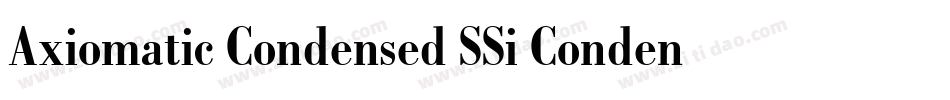 Axiomatic Condensed SSi Condensed字体转换